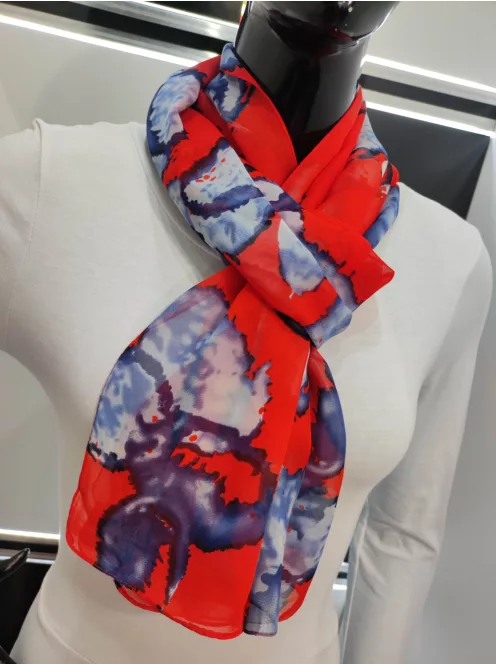 Kék-Piros Mintás Acer Sál