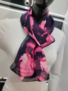 Pink-Sötétkék Mintás Acer Sál