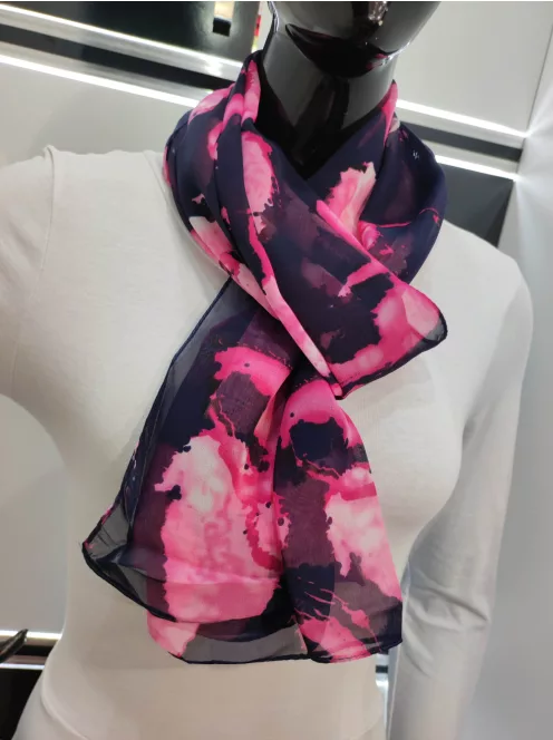 Pink-Sötétkék Mintás Acer Sál