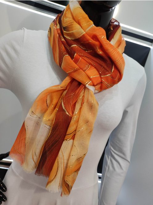 Narancs Mintás Linum Sál