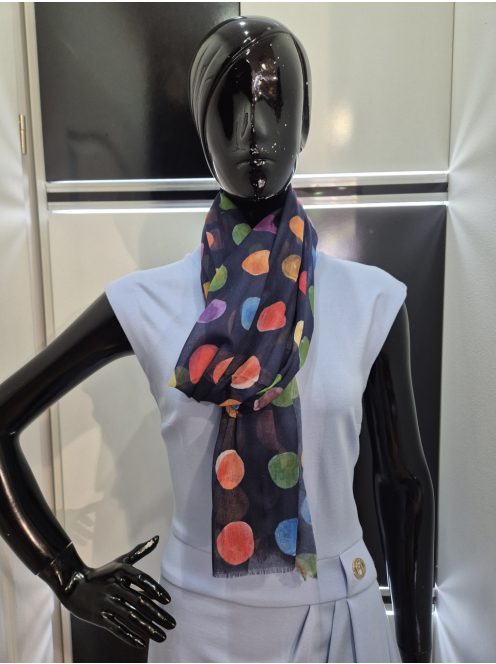 Sötétkék Pöttyös Larix Sál