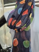 Sötétkék Pöttyös Larix Sál