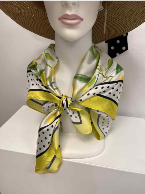 Ekrü-Citrom Mintás Lime Sál