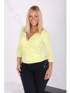 Tara átlapolt sárga felső