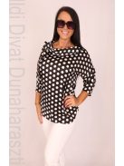 Tara Fekete-Fehér Pöttyös Nita Blúz