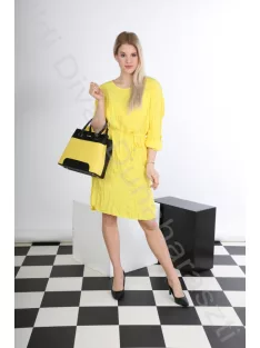 Tara sárga gyűrt ruha