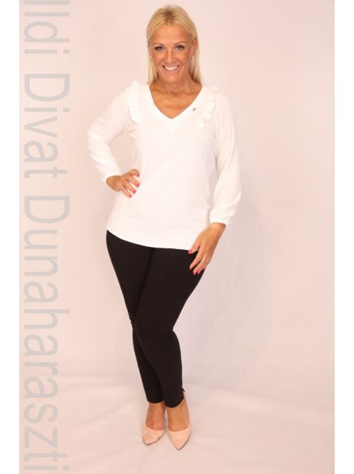 Tara Ekrü Flanna Blúz