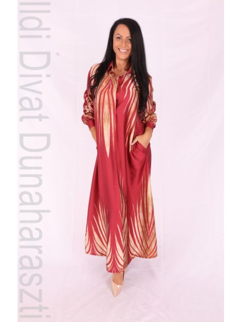 Autumn Collection Bordó Dimallum Maxi Ruha