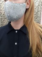 Ezüst flitteres maszk