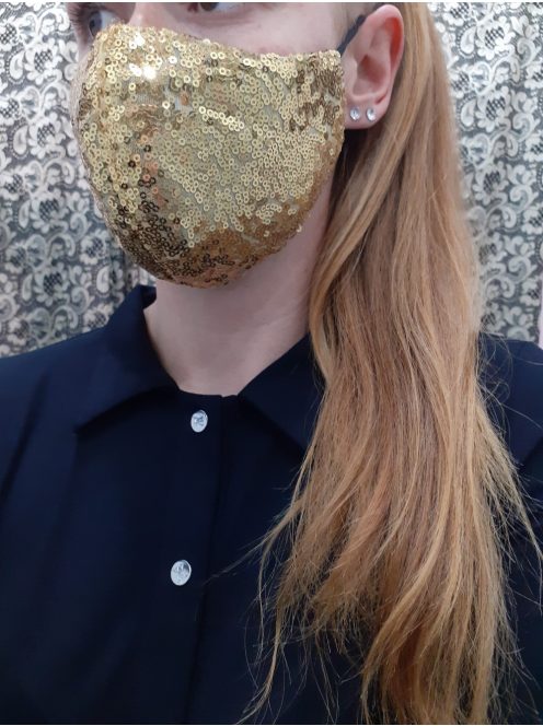 Arany flitteres maszk