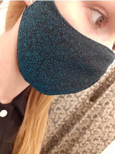 Türkiz csillogós maszk