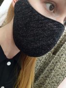 Bronz csillogós maszk