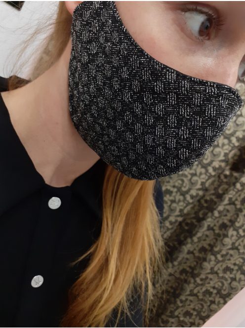 Ezüst csillogós maszk