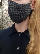 Ezüst csillogós maszk