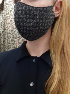 Ezüst csillogós maszk