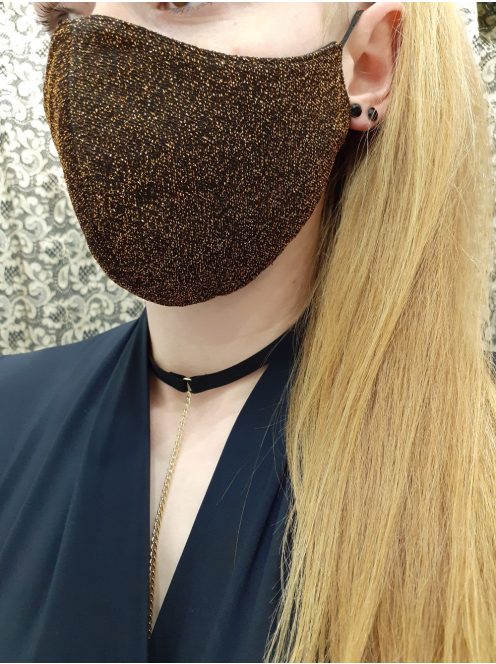 Arany csillogós maszk