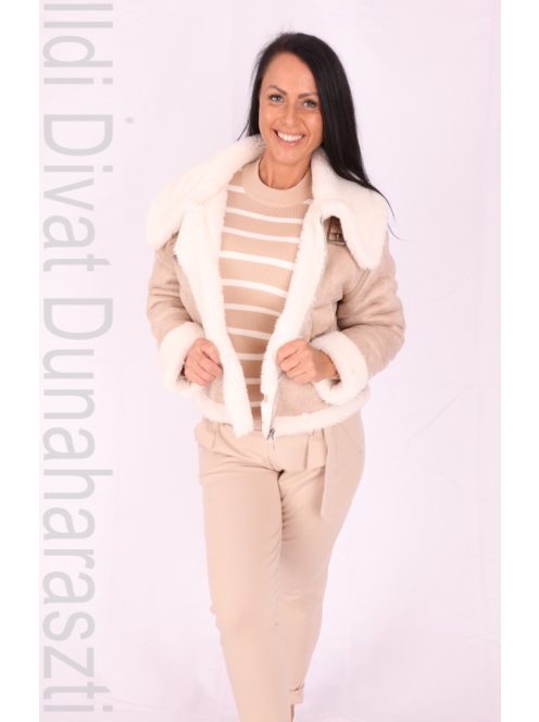 Autumn Collection Beige Haren Kabát