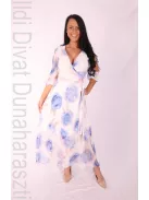 Exclusive Lila Virágos Iglice Maxi Ruha