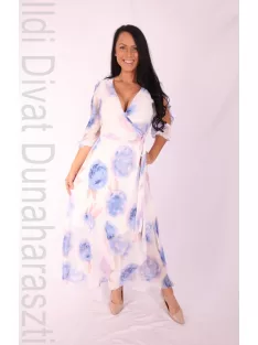 Exclusive Lila Virágos Iglice Maxi Ruha