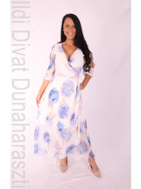 Exclusive Lila Virágos Iglice Maxi Ruha