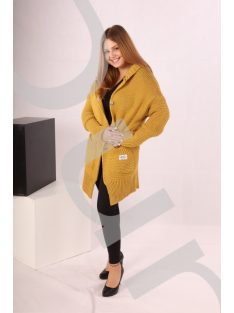 Basic Mustár Kötött Kardigán