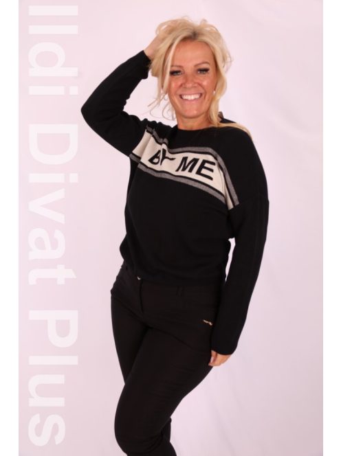 By Me Fekete CR Pulóver