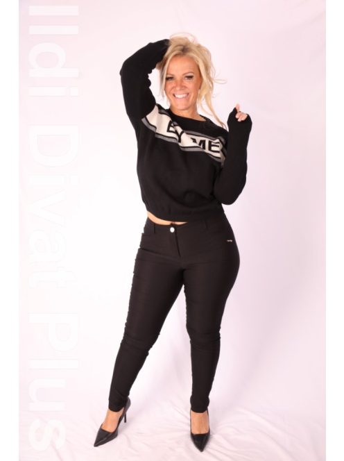 By Me Fekete CR Pulóver