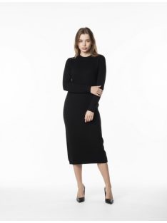 Autumn Fekete Kötött Ferry Ruha