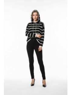 Autumn Fekete-Fehér Csíkos Demma Pulóver