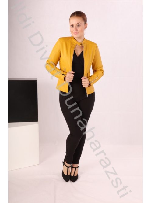 M.Sara Mustár Műbőrkabát