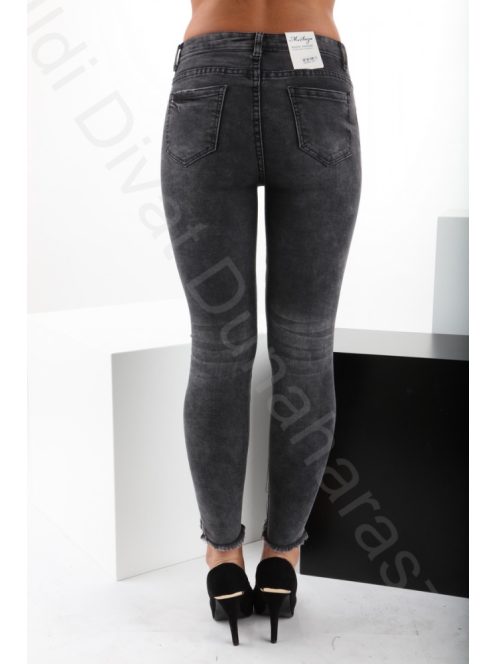 M.Sara Szürke Szaggatott Farmernadrág-28