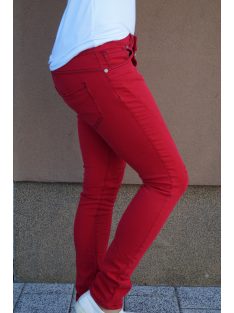 Amnesia Piros Koptatott Farmernadrág