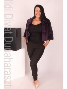 B.O.B. Lila Szőrme Kabát