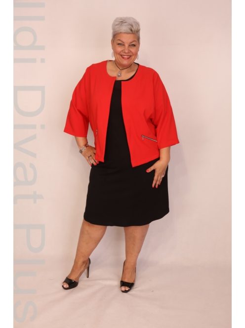 Victoria Maxi Piros Zippes Boleró