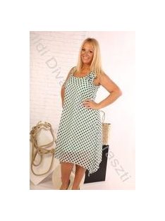 Victoria Maxi Zöld Muszlin Pöttyös Ruha