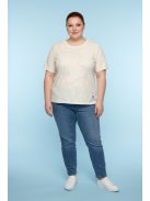 Via Appia Ekrü-Kék Art Mintás Felső