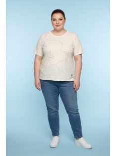 Via Appia Ekrü-Kék Art Mintás Felső