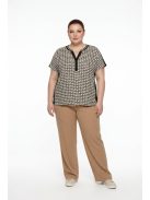 Via Appia Beige-Fekete Mintás Caffe Felső