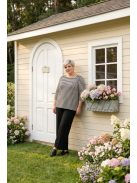 Via Appia Beige-Fekete Csíkos Ninna Felső