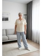 Via Appia Ekrü Selyem Cilla Blúz