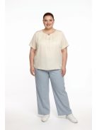 Via Appia Ekrü Selyem Cilla Blúz