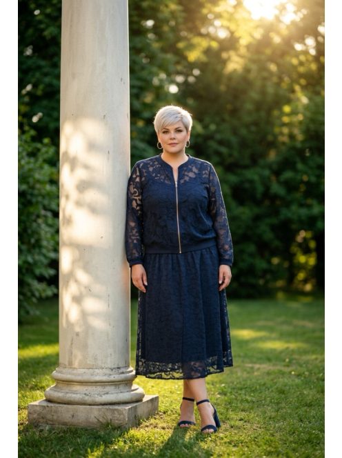 Via Appia Sötétkék Csipkés Léna Blézer