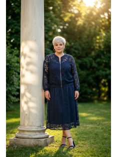 Via Appia Sötétkék Csipkés Léna Szoknya