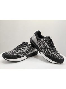 Basic Fekete-Fehér Mintás Cipő