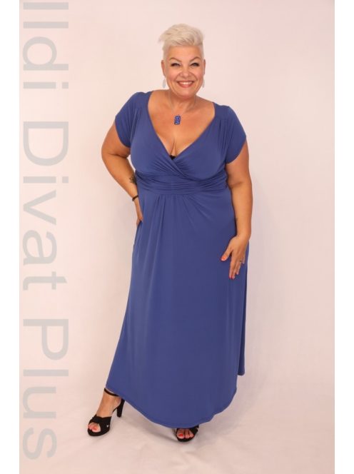 Zita Királykék Átlapolt Maxi Ruha