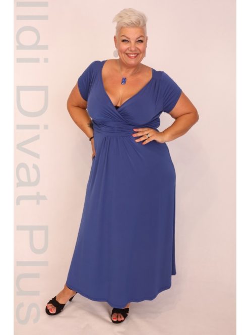 Zita Királykék Átlapolt Maxi Ruha