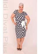 Zita Kék-Pöttyös Oldalt Kötős Ruha