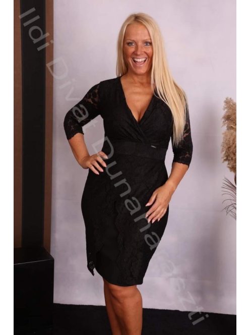Zita fekete csipkés ruha