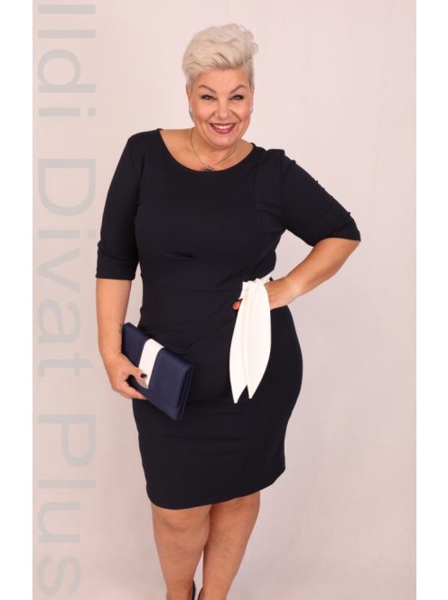 Zita Kék-Fehér Oldaltkötős Ruha