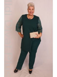 Zita Smaragd Csipkés Nadrágos Szett